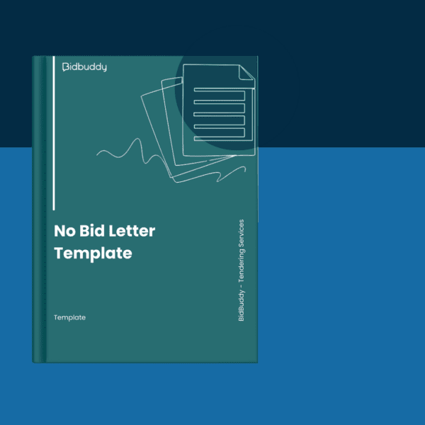 Cover of Bidbuddy’s No Bid Letter Template — free downloadable letter format to formally decline tender invitations.