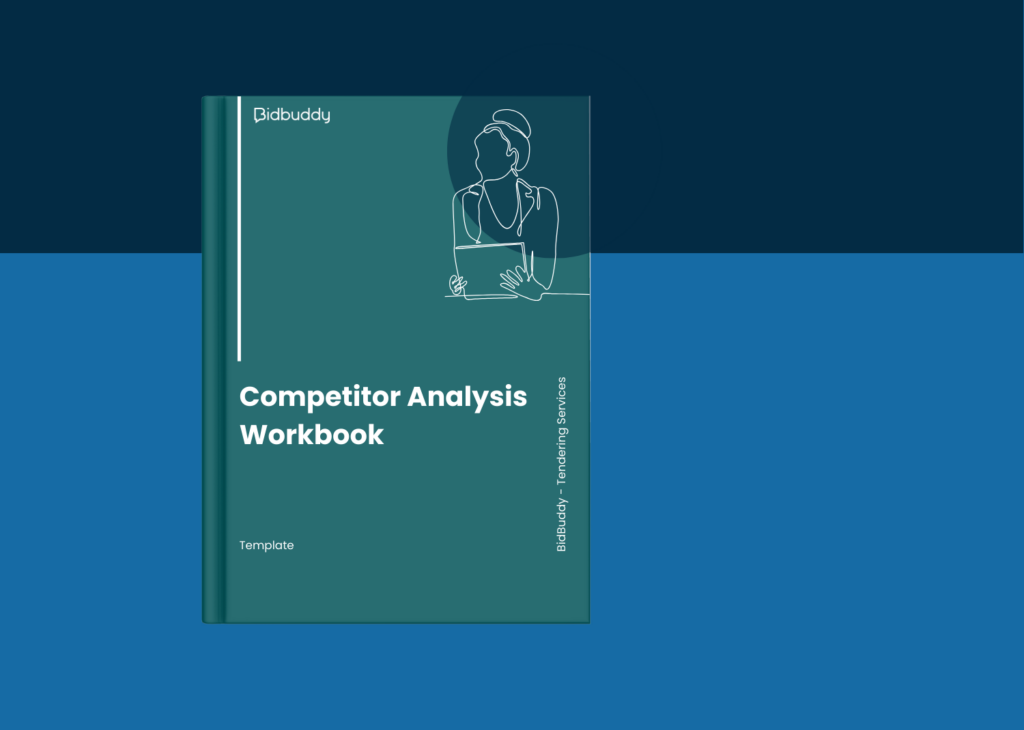 Cover of Bidbuddy’s Competitor Analysis Workbook — free template to research and benchmark competitors during tender planning